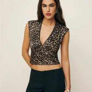 Reformation Cherry Silk Top